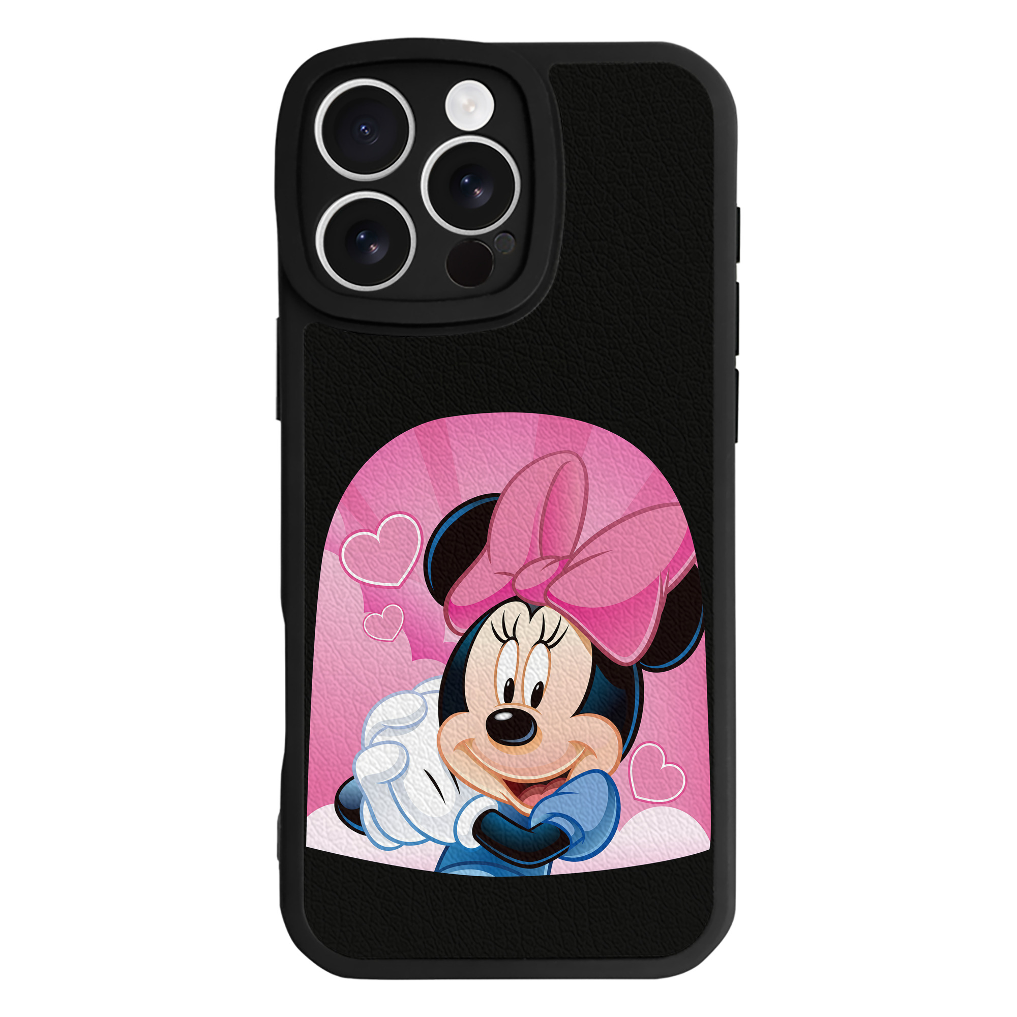 （画像用） ミッキーマウス Mickey Mouse 【iPhone 16シリーズ対応】シリコンスマホケース（レザー調） 材質：シリコン